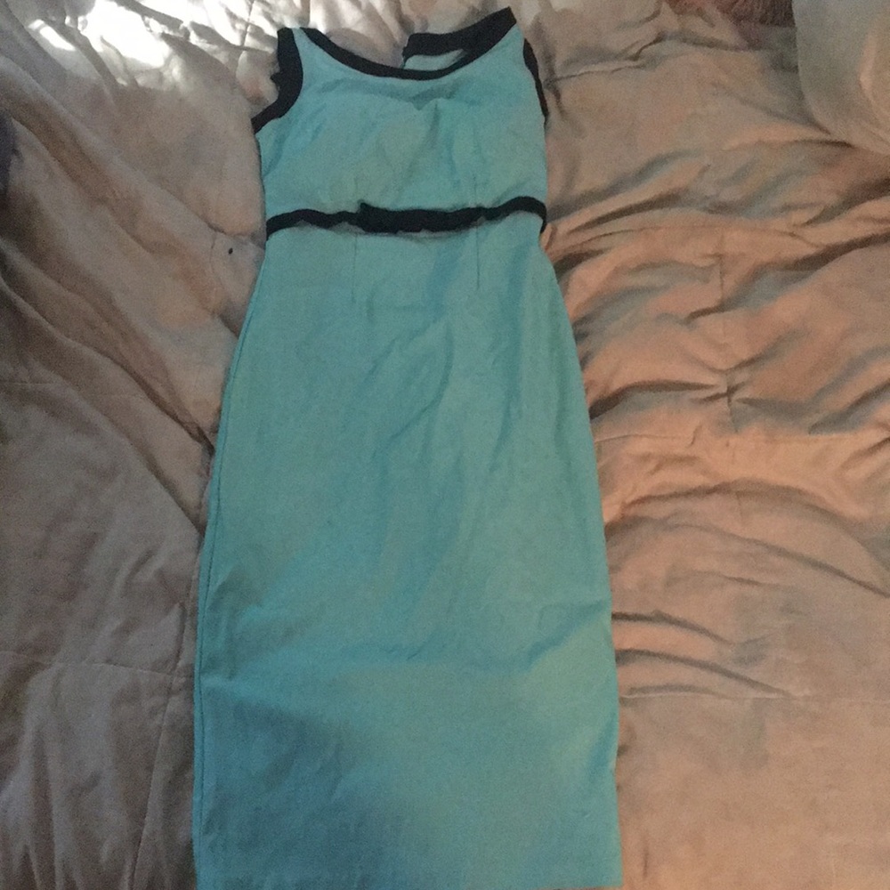 Aqua pinup couture dress